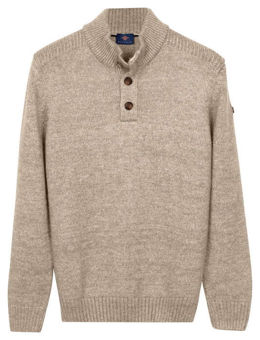 Baileys Half Zip Buttons Faux-Uni Trui Marshmallow