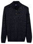 Baileys Half Zip Buttons Faux-Uni Trui Navy