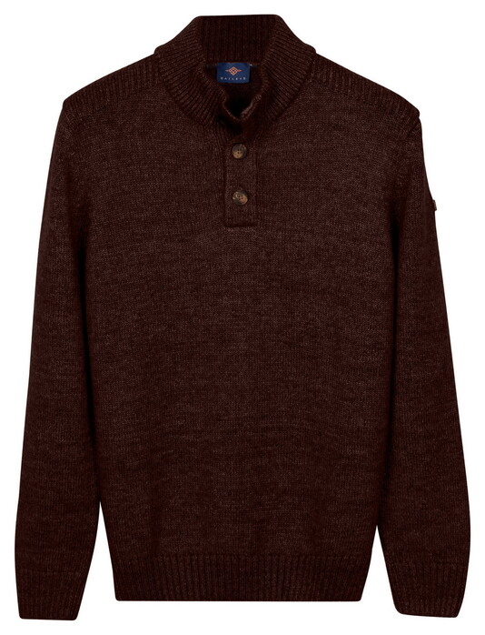 Baileys Half Zip Buttons Faux-Uni Trui Port Red
