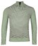 Baileys Half Zip Collar Structure Knit Three-Color Front Trui Misty Green Melange
