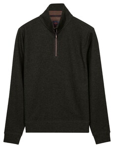 Baileys Half Zip Cotton Blend Sweatshirt Pullover Dark Anthracite