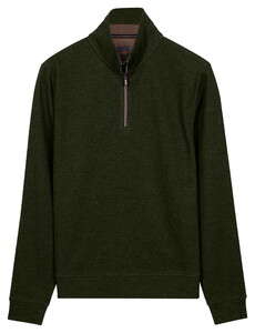 Baileys Half Zip Cotton Blend Sweatshirt Trui Donker Groen