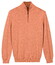 Baileys Half Zip Cotton Knit Trui Abrikoos