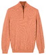 Baileys Half Zip Cotton Knit Trui Abrikoos