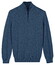 Baileys Half Zip Cotton Knit Trui Dark Denim Blue
