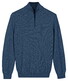 Baileys Half Zip Cotton Knit Trui Dark Denim Blue