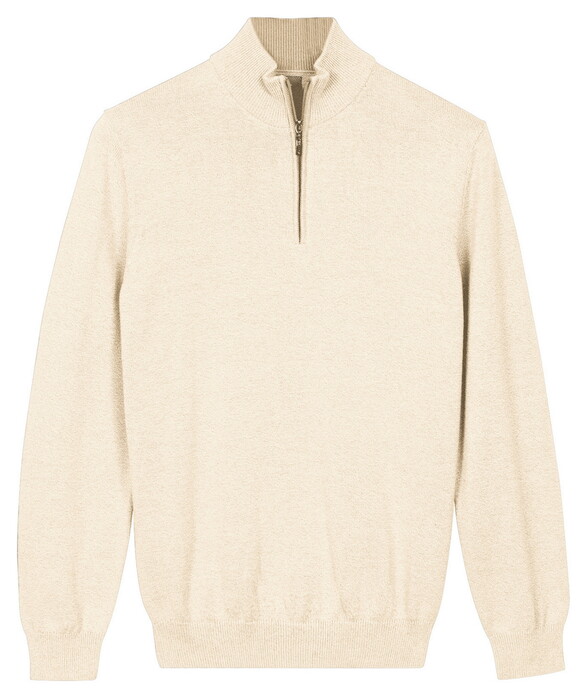 Baileys Half Zip Cotton Knit Trui Shell