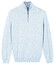 Baileys Half Zip Cotton Knit Trui Soft Blue