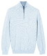 Baileys Half Zip Cotton Knit Trui Soft Blue