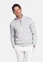 Baileys Half Zip Cotton Knit Trui Soft Grey