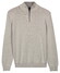 Baileys Half Zip Cotton Knit Trui Soft Grey