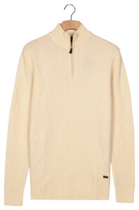 Baileys Half Zip Extra Long Sleeve Front Argyle Jacquard Knit Pullover White