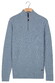 Baileys Half Zip Extra Long Sleeve Front Argyle Jacquard Knit Trui Faded Denim Blue