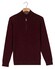 Baileys Half Zip Fine Cotton Cashmere Pullover Dark Mauve