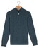 Baileys Half Zip Fine Cotton Cashmere Pullover Denim Blue