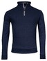 Baileys Half Zip Front Back Jacquard Doubleface Pullover Navy