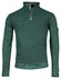 Baileys Half Zip Front Back Jacquard Doubleface Trui Donker Groen