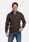 Baileys Half Zip Front Structure Knit Pullover Dark Taupe