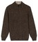 Baileys Half Zip Front Structure Knit Pullover Dark Taupe