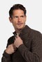 Baileys Half Zip Front Structure Knit Pullover Dark Taupe