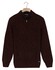 Baileys Half Zip Front Structure Knit Trui Dark Mauve