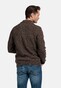 Baileys Half Zip Front Structure Knit Trui Donker Taupe