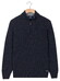 Baileys Half Zip Front Structure Knit Trui Navy