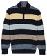 Baileys Half Zip Knit Two-Tone Multi Stripe Pullover Corn Yellow