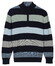 Baileys Half Zip Knit Two-Tone Multi Stripe Pullover Misty Green