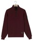 Baileys Half Zip Piqué Interlock Sleeve Zip Pocket Trui Deep Mauve