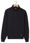 Baileys Half Zip Piqué Interlock Sleeve Zip Pocket Trui Navy