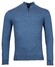 Baileys Half Zip Single Knit Fine Pima Cotton Pullover Denim Blue