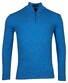 Baileys Half Zip Single Knit Fine Pima Cotton Trui Bright Cobalt