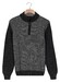 Baileys Half Zip Single Knit Front Two Color Structure Trui Navy