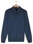 Baileys Half Zip Single Knit Lambswool Pullover Dark Denim Blue