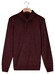 Baileys Half Zip Single Knit Lamswol Trui Dark Mauve