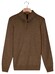 Baileys Half Zip Single Knit Lamswol Trui Donker Taupe