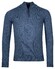 Baileys Half Zip Single Knit Lamswol Trui Midden Blauw
