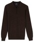 Baileys Half Zip Single Knit Merino Wool Trui Bruin