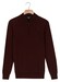 Baileys Half Zip Single Knit Merino Wool Trui Dark Mauve