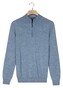 Baileys Half Zip Single Knit Merino Wool Trui Sky Blue