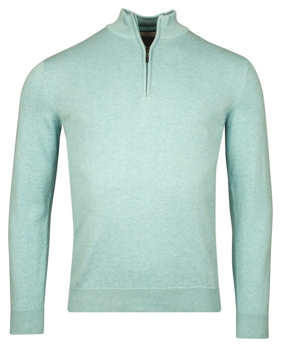 Baileys Half Zip Single Knit Near Uni Color Trui Aqua