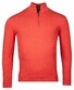 Baileys Half Zip Single Knit Near Uni Color Trui Coral Melange