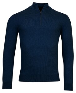 Baileys Half Zip Single Knit Near Uni Color Trui Dark Blue