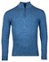 Baileys Half Zip Single Knit Near Uni Color Trui Delft Blue