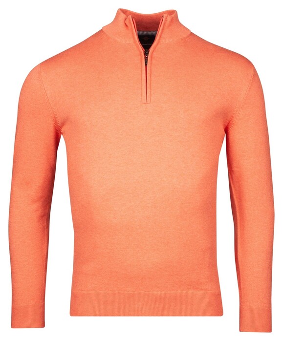 Baileys Half Zip Single Knit Near Uni Color Trui Light Coral
