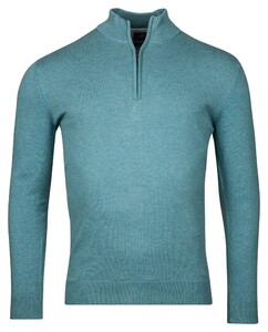 Baileys Half Zip Single Knit Near Uni Color Trui Sky Blue Melange