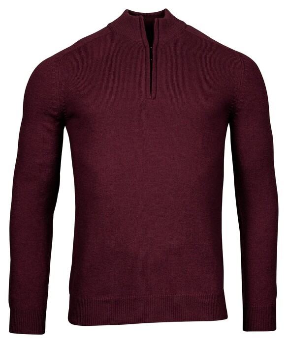 Baileys Half Zip Single Knit Pullover Aubergine