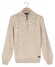 Baileys Half Zip Single Stitch Top Front Cable Design Trui Marshmallow