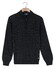 Baileys Half Zip Single Stitch Top Front Cable Design Trui Navy